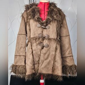 Dolls Kill Current Mood Secret Of Patience Toggle Jacket  Coat- Brown